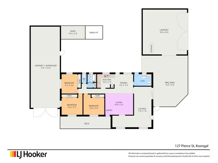 Floorplan of Homely house listing, 127 Pierce Street, Koongal QLD 4701