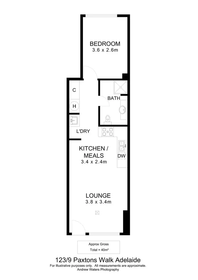 Floorplan of Homely apartment listing, 123/9 Paxtons Walk, Adelaide SA 5000