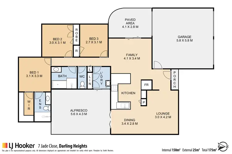 Floorplan of Homely house listing, 7 Jade Close, Darling Heights QLD 4350