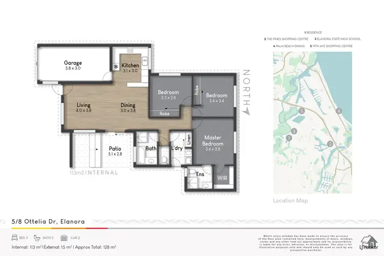 Floorplan of Homely villa listing, 5/8 Ottelia Drive, Elanora QLD 4221