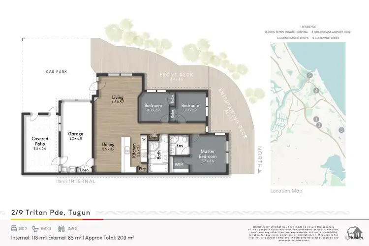 Floorplan of Homely semi-detached listing, 2/9 Triton Parade, Tugun QLD 4224