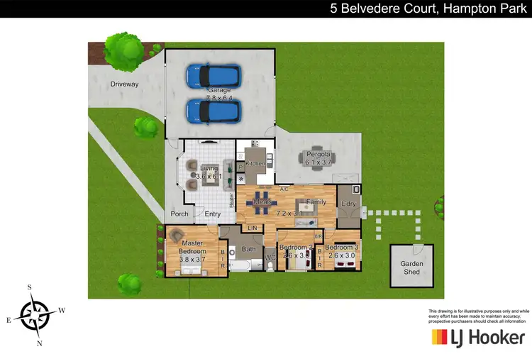 Floorplan of Homely house listing, 5 Belvedere Court, Hampton Park VIC 3976