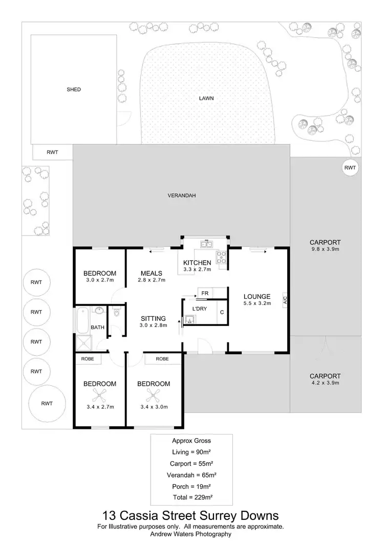 Floorplan of Homely house listing, 13 Cassia Street, Surrey Downs SA 5126
