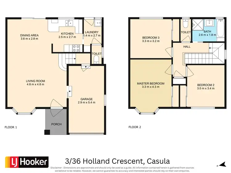 Floorplan of Homely townhouse listing, 3/36 Holland Crescent, Casula NSW 2170