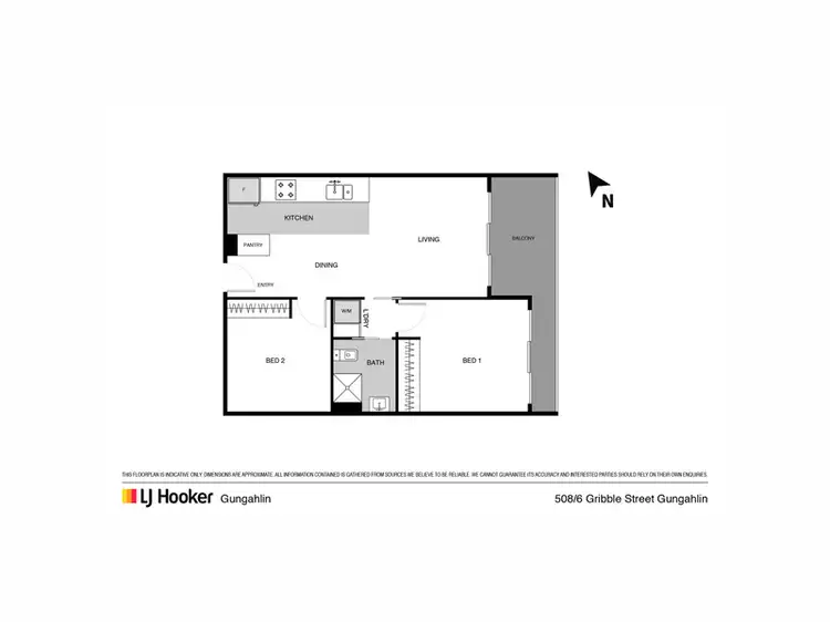 Floorplan of Homely apartment listing, 508/6-8 Gribble Street, Gungahlin ACT 2912