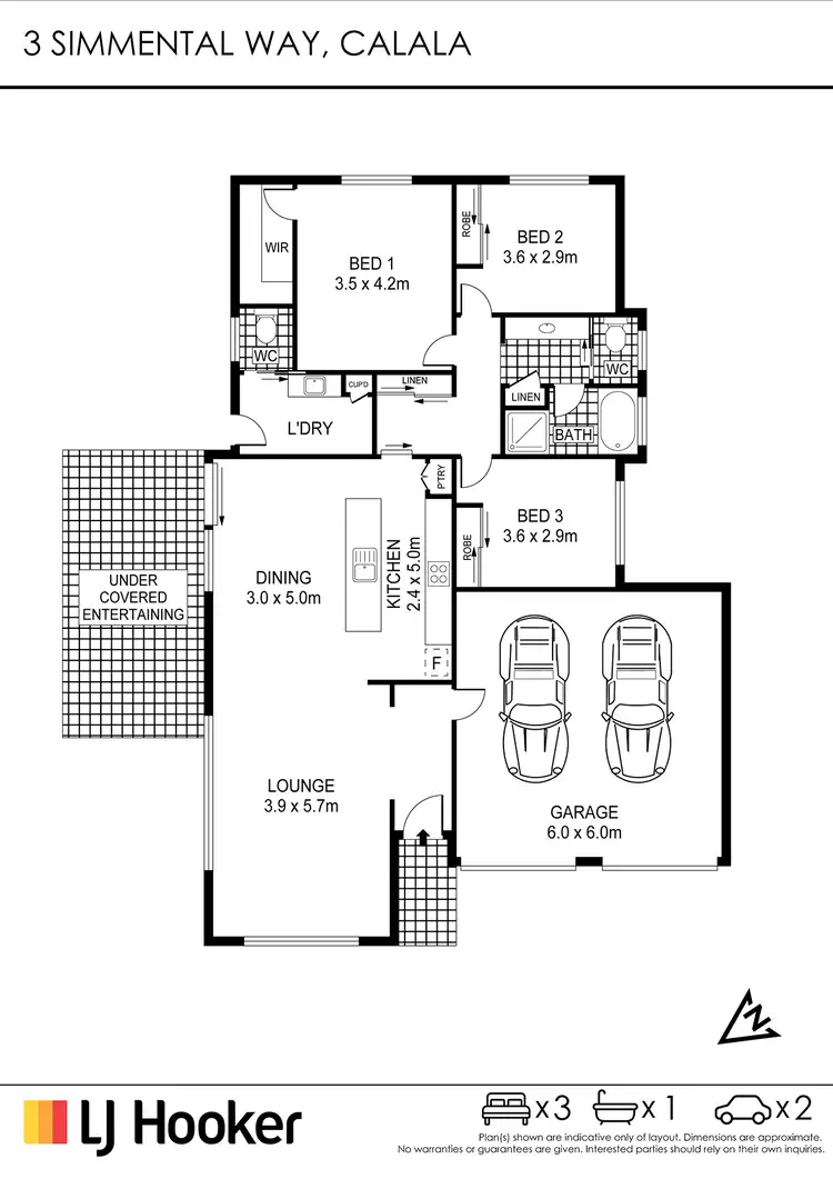 Floorplan of Homely house listing, 3 Simmental Way, Calala NSW 2340