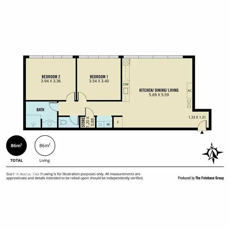 Floorplan of Homely apartment listing, 311/281-286 North Terrace, Adelaide SA 5000