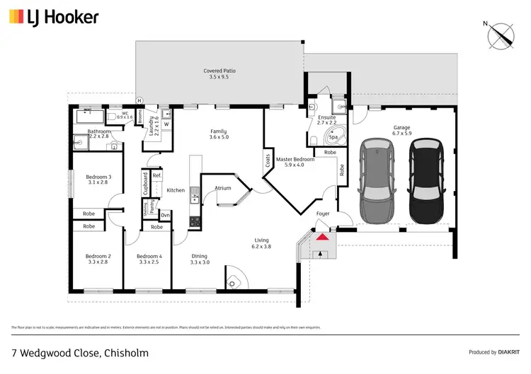 Floorplan of Homely house listing, 7 Wedgwood Close, Chisholm ACT 2905