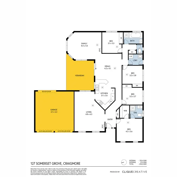 Floorplan of Homely house listing, 127 Somerset Grove, Craigmore SA 5114