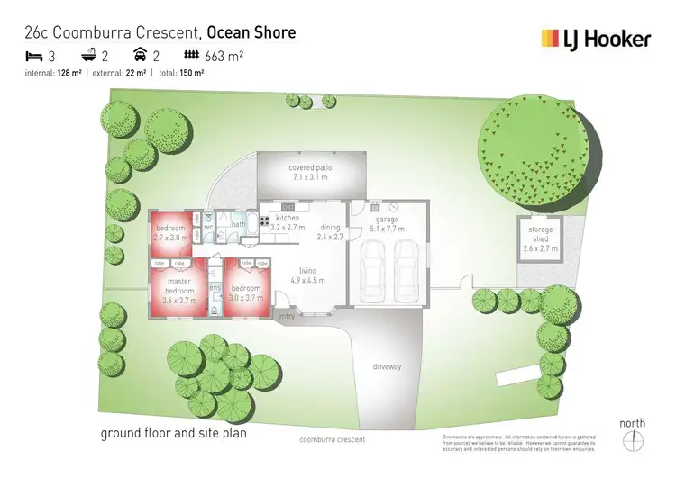 Floorplan of Homely house listing, 26C Coomburra Crescent, Ocean Shores NSW 2483