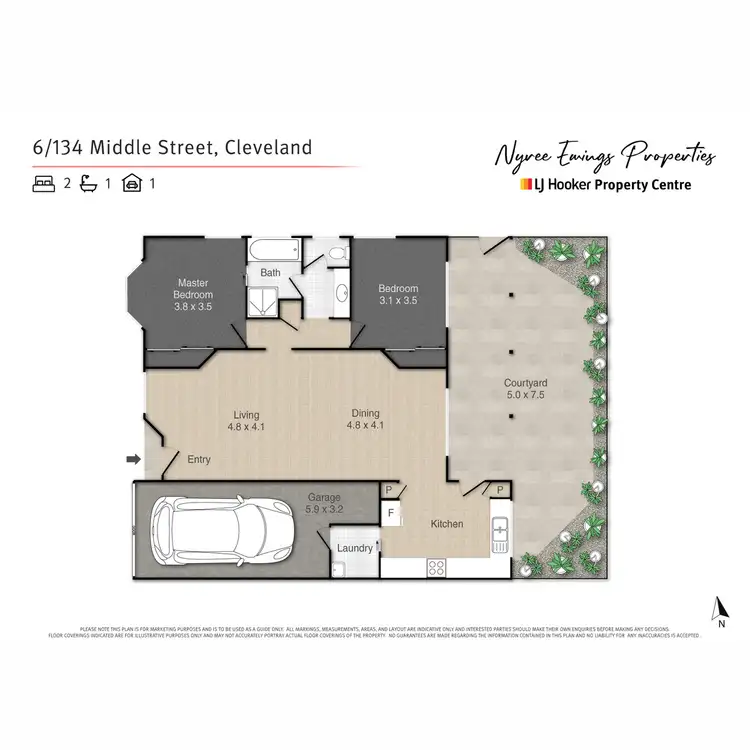 Floorplan of Homely unit listing, 6/134-136 Middle Street, Cleveland QLD 4163