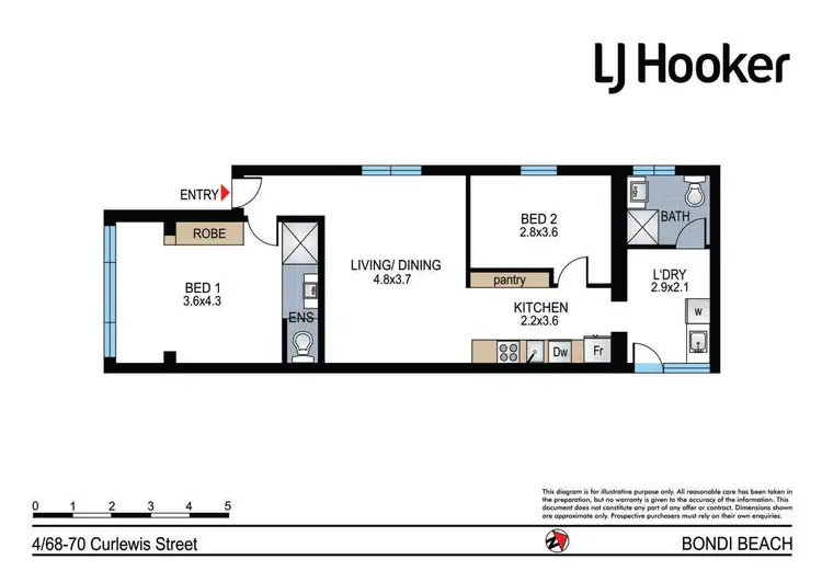 Floorplan of Homely apartment listing, 4/68-70 Curlewis Street, Bondi Beach NSW 2026