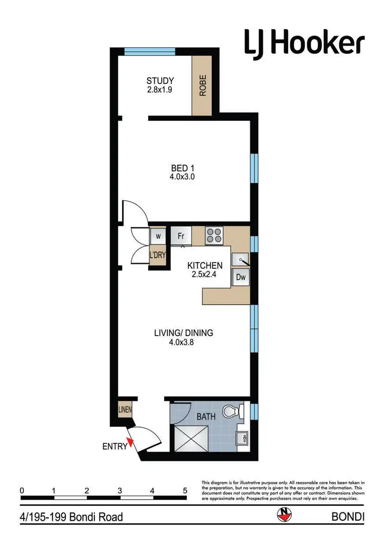 Floorplan of Homely apartment listing, 4/195-199 Bondi Road, Bondi NSW 2026