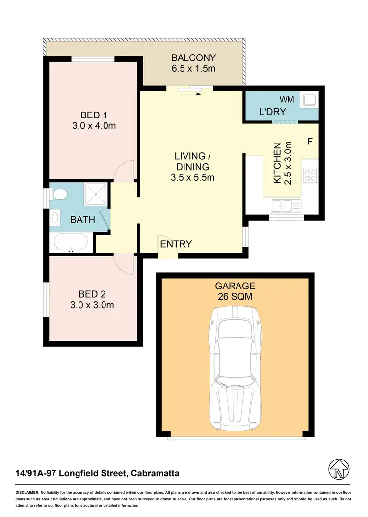 Floorplan of Homely unit listing, 14/91A-97 Longfield St, Cabramatta NSW 2166