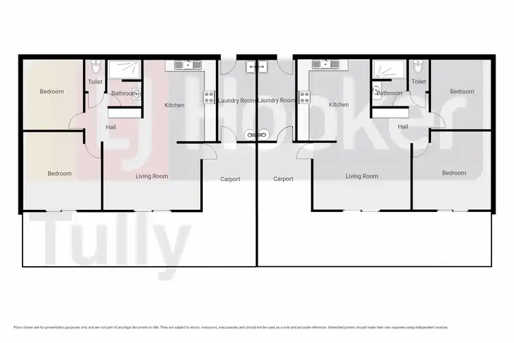 Floorplan of Homely semi-detached listing, 6 Melaleuca Drive, Tully Heads QLD 4854