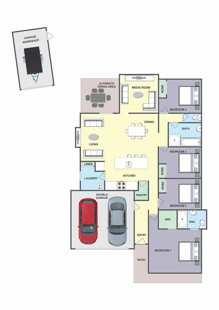 Floorplan of Homely house listing, 13 Rosedale Place, Tinonee NSW 2430