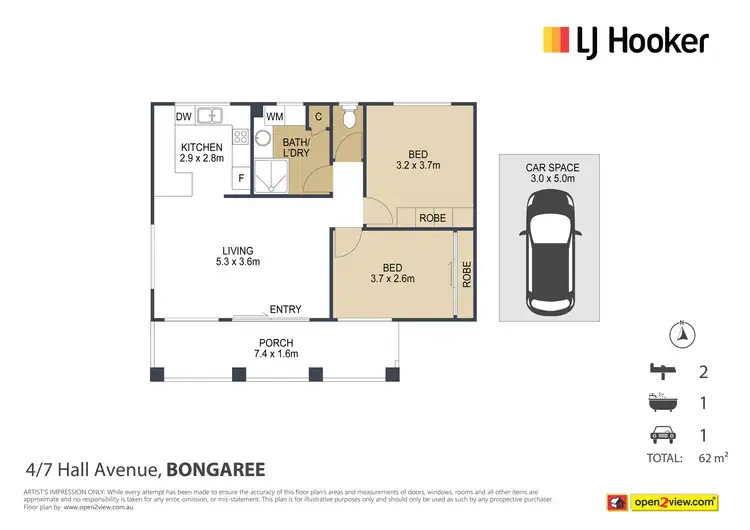 Floorplan of Homely unit listing, 4/7 Hall Avenue, Bongaree QLD 4507