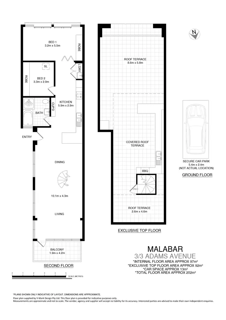 Floorplan of Homely unit listing, 3/3 Adams Ave, Malabar NSW 2036