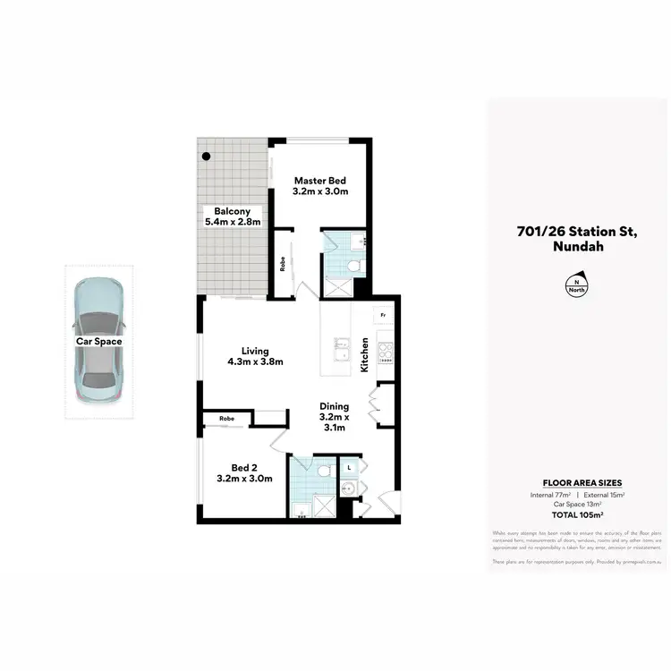 Floorplan of Homely unit listing, 701/26 Station Street, Nundah QLD 4012