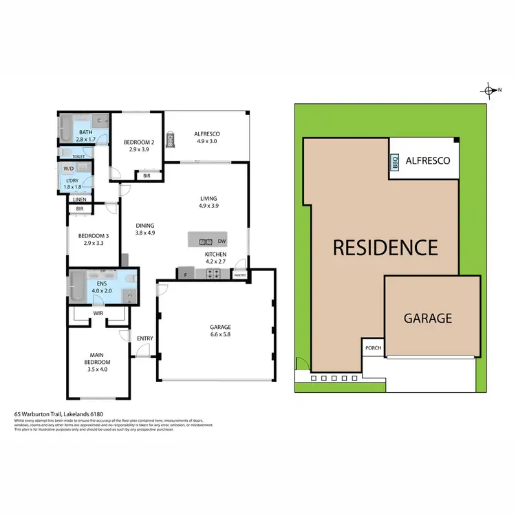 Floorplan of Homely house listing, 65 Warburton Trail, Lakelands WA 6180