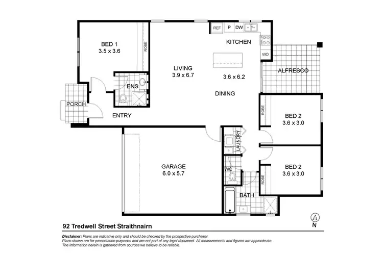 Floorplan of Homely house listing, 92 Tredwell Street, Strathnairn ACT 2615