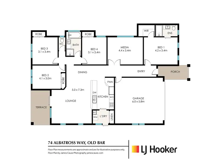 Floorplan of Homely house listing, 74 Albatross Way, Old Bar NSW 2430