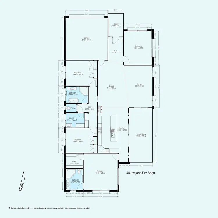 Floorplan of Homely house listing, 44 Lynjohn Drive, Bega NSW 2550