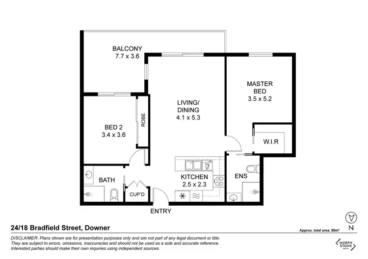 Floorplan of Homely apartment listing, 24/18 Bradfield Street, Downer ACT 2602