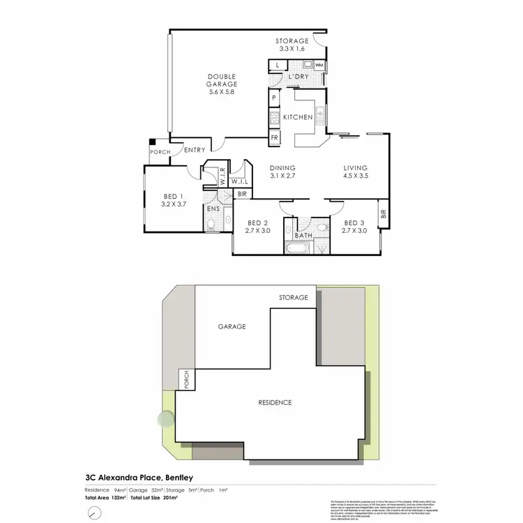 Floorplan of Homely villa listing, 3c Alexandra Place, Bentley WA 6102