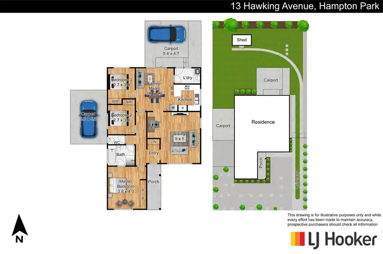 Floorplan of Homely house listing, 13 Hawking Avenue, Hampton Park VIC 3976