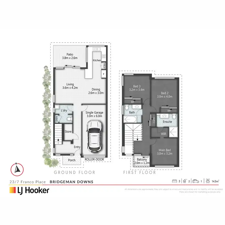 Floorplan of Homely townhouse listing, 23/7 Franco Place, Bridgeman Downs QLD 4035