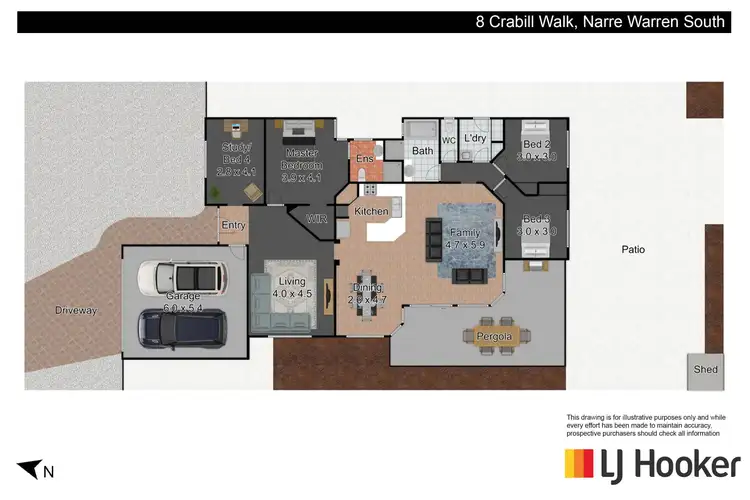 Floorplan of Homely house listing, 8 Crabill Walk, Narre Warren South VIC 3805