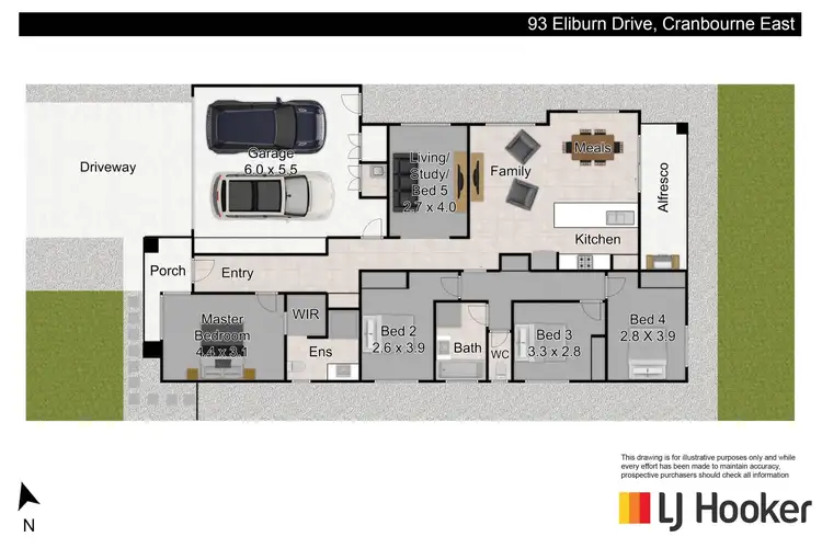 Floorplan of Homely house listing, 93 Eliburn Drive, Cranbourne East VIC 3977