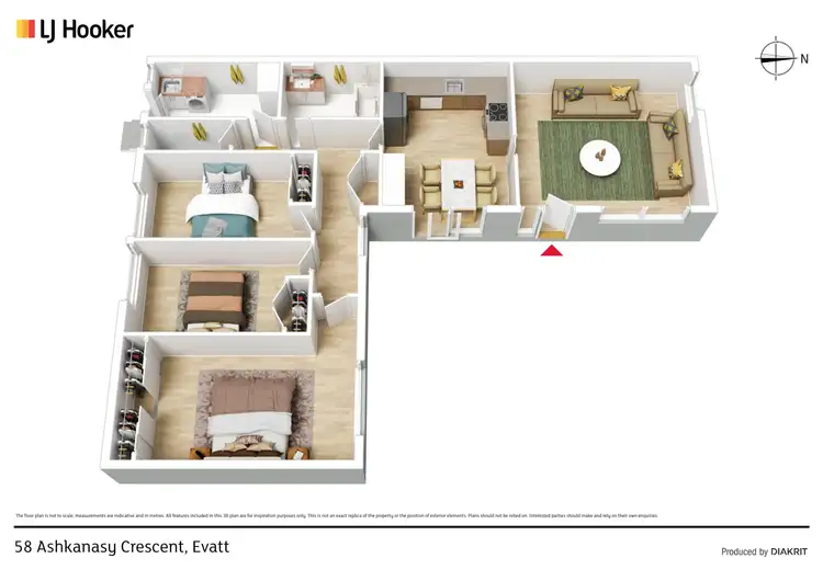 Floorplan of Homely house listing, 58 Ashkanasy Crescent, Evatt ACT 2617
