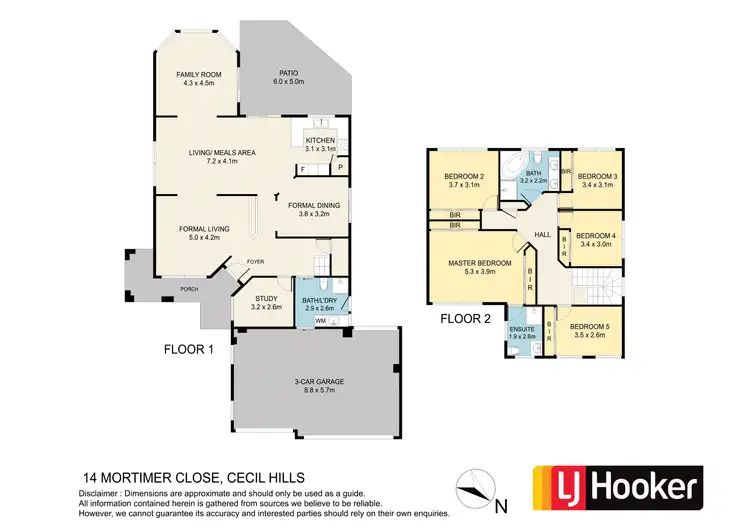 Floorplan of Homely house listing, 14 Mortimer Close, Cecil Hills NSW 2171