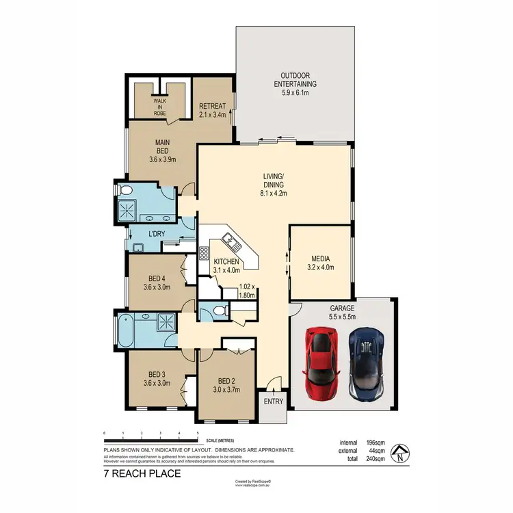 Floorplan of Homely house listing, 7 Reach Place, Eatons Hill QLD 4037
