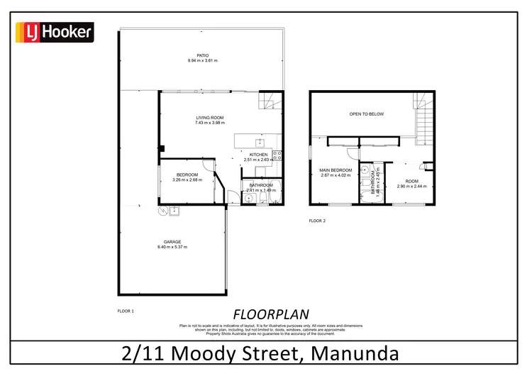 Floorplan of Homely townhouse listing, 2/11 Moody Street, Manunda QLD 4870