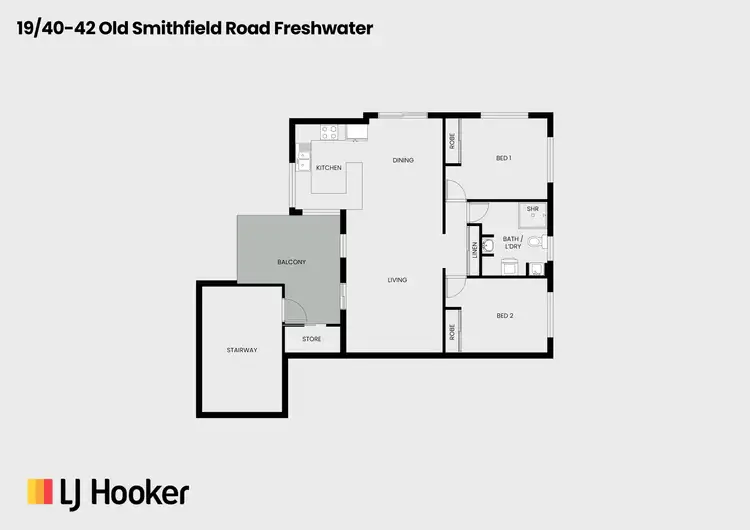 Floorplan of Homely unit listing, 19/40-42 Old Smithfield Road, Freshwater QLD 4870