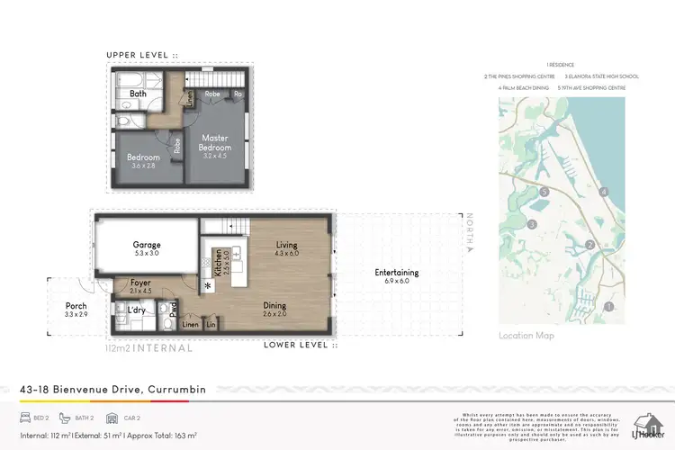 Floorplan of Homely townhouse listing, 43/18 Bienvenue Drive, Currumbin Waters QLD 4223