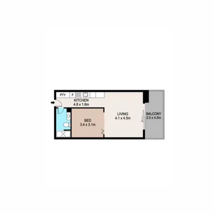 Floorplan of Homely unit listing, 612/5 Gardiner Street, Darwin City NT 800