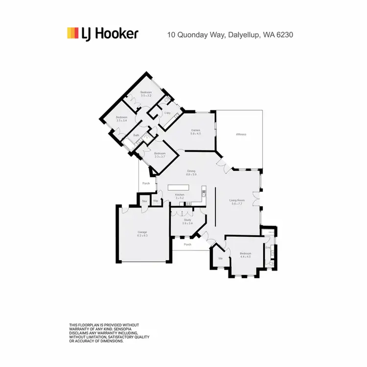 Floorplan of Homely house listing, 10 Quonday Way, Dalyellup WA 6230
