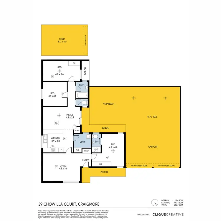 Floorplan of Homely house listing, 39 Chowilla Court, Craigmore SA 5114