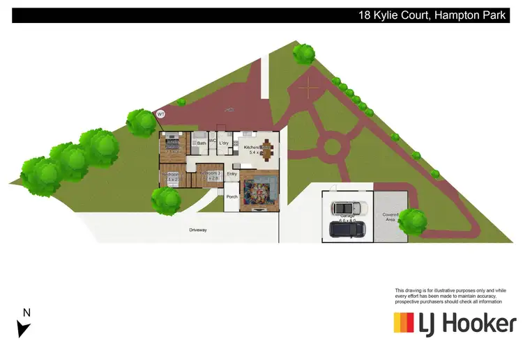 Floorplan of Homely house listing, 18 Kylie Court, Hampton Park VIC 3976