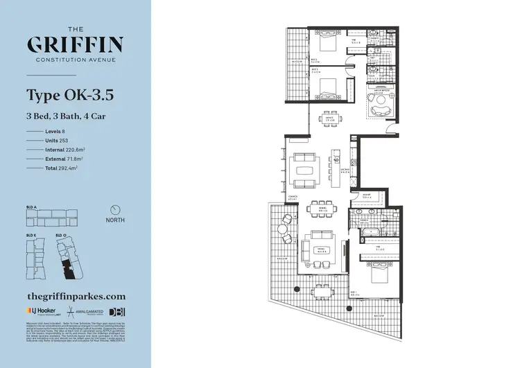 Floorplan of Homely apartment listing, 253/44 Constitution Avenue, Campbell ACT 2612