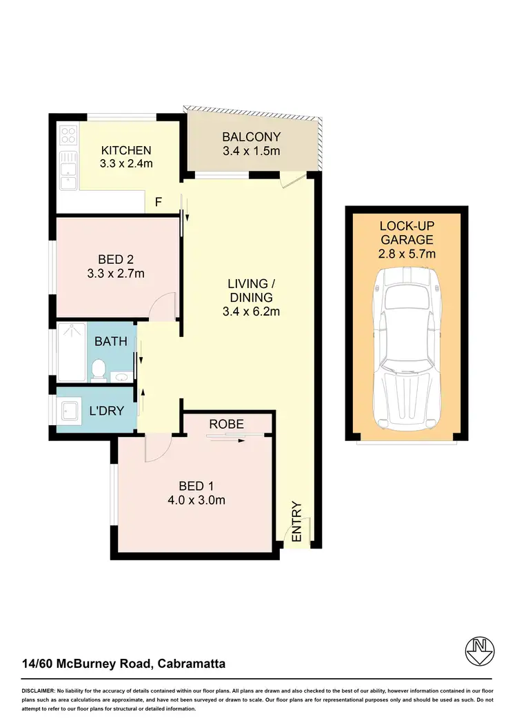 Floorplan of Homely unit listing, 14/60 Mcburney Rd, Cabramatta NSW 2166