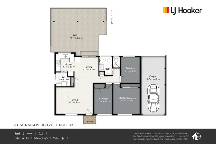 Floorplan of Homely house listing, 61 Sunscape Drive, Eagleby QLD 4207
