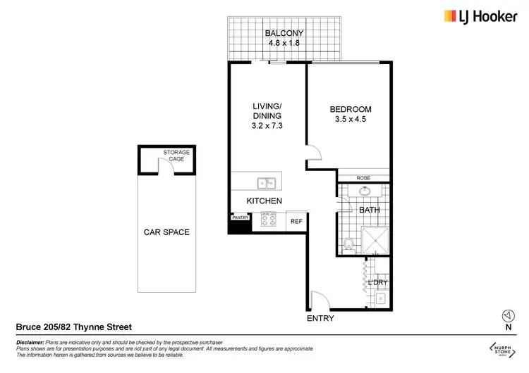 Floorplan of Homely apartment listing, 205/82 Thynne Street, Bruce ACT 2617