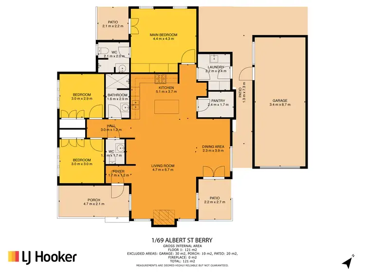 Floorplan of Homely house listing, 1/69 Albert Street, Berry NSW 2535