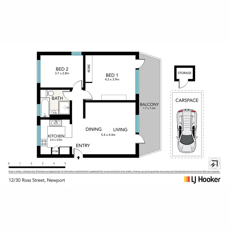 Floorplan of Homely apartment listing, 12/30 Ross Street, Newport NSW 2106
