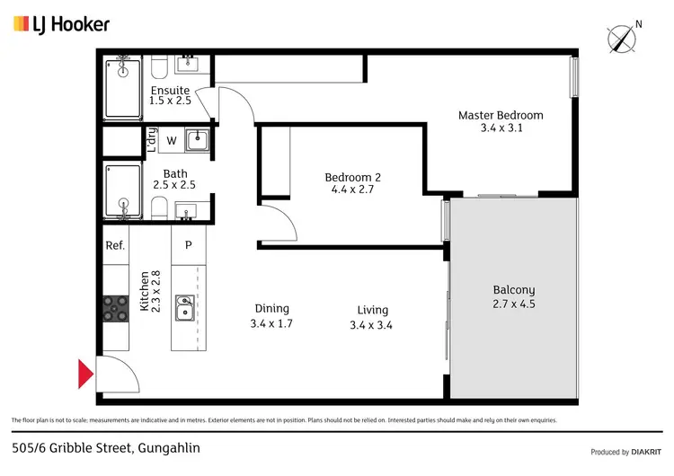 Floorplan of Homely apartment listing, 505/6 Gribble Street, Gungahlin ACT 2912